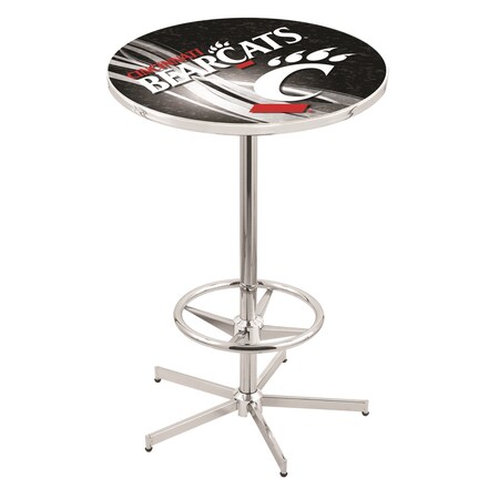 Holland Bar Stool Co 42" Chrome Cincinnati Pub Table, 28" dia. Top L216C4228Cincin-D2